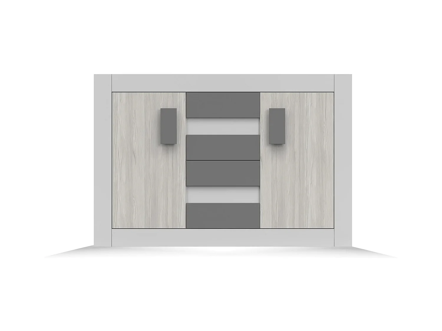 Commode Syllian Blanc - Kathult - Gris