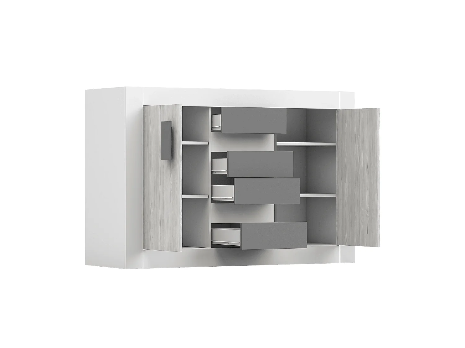 Commode Syllian Blanc - Kathult - Gris