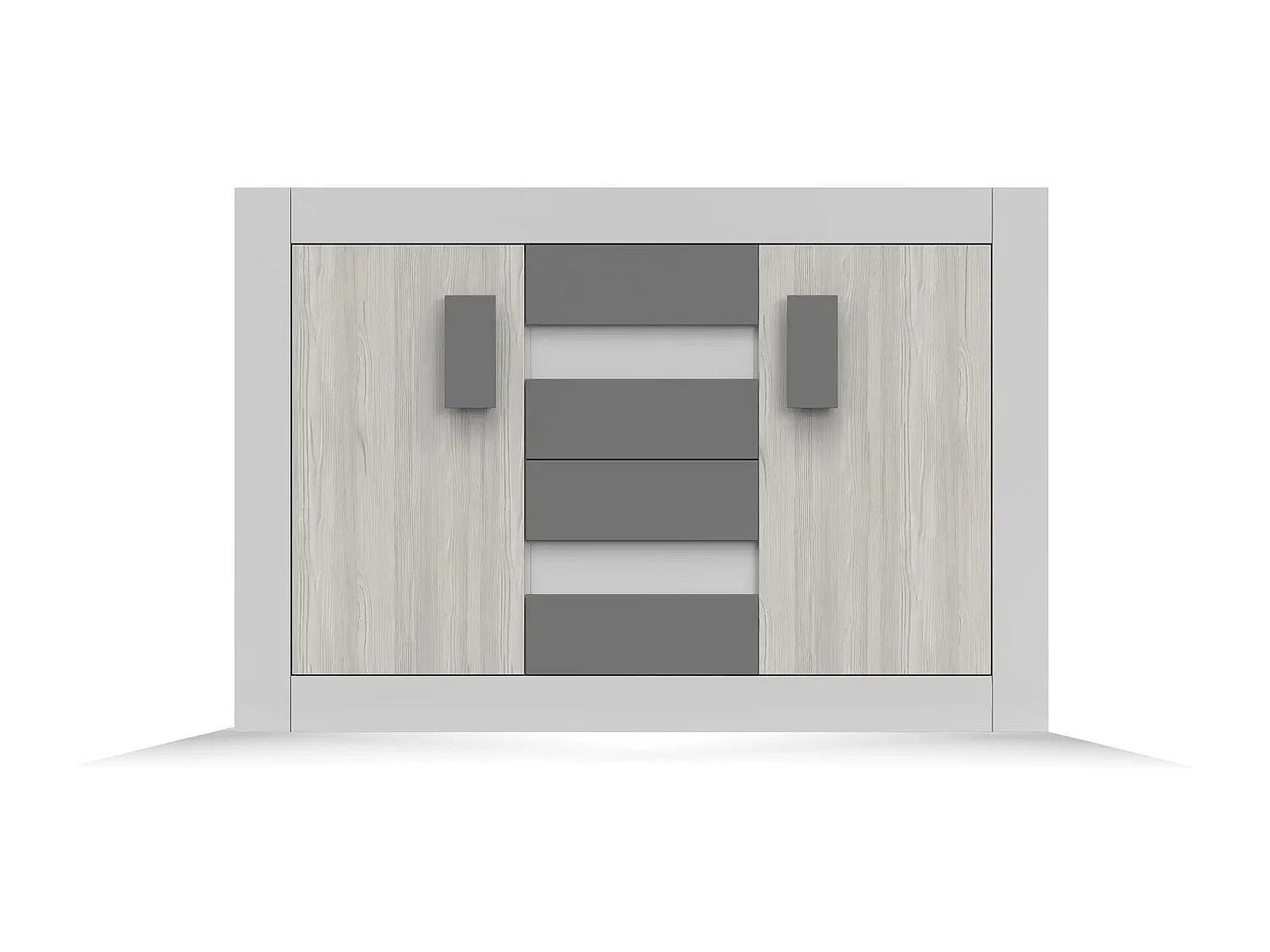 Commode Syllian Blanc - Kathult - Gris