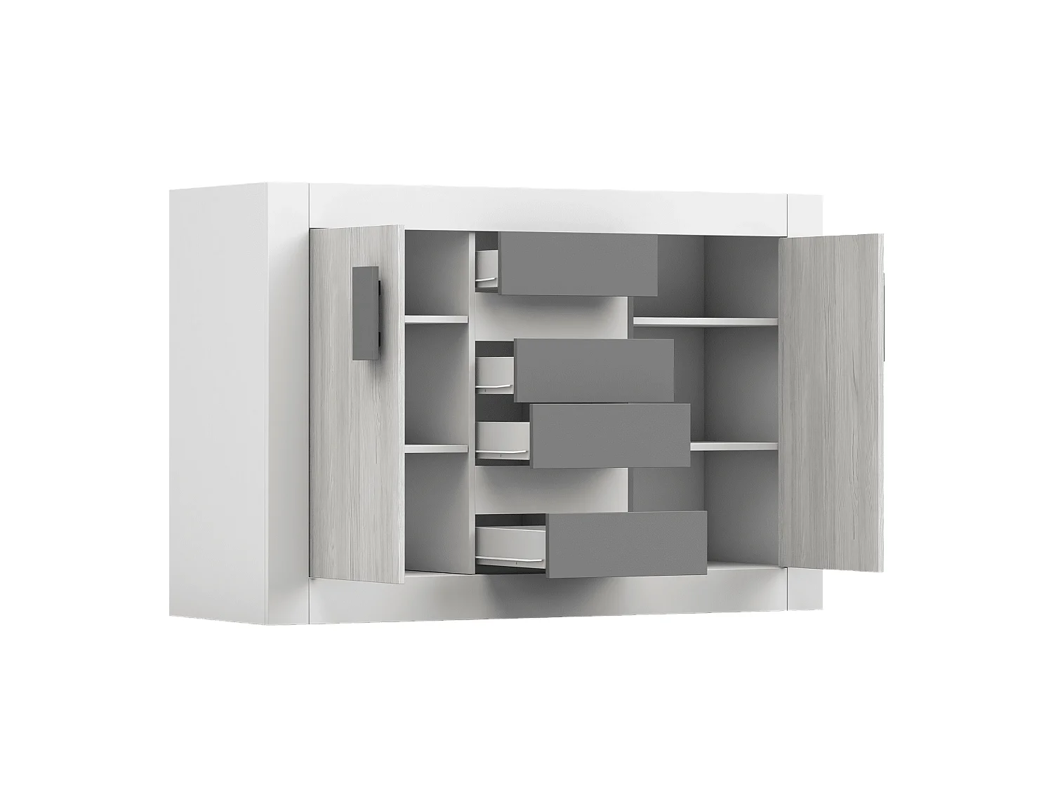 Commode Syllian Blanc - Kathult - Gris