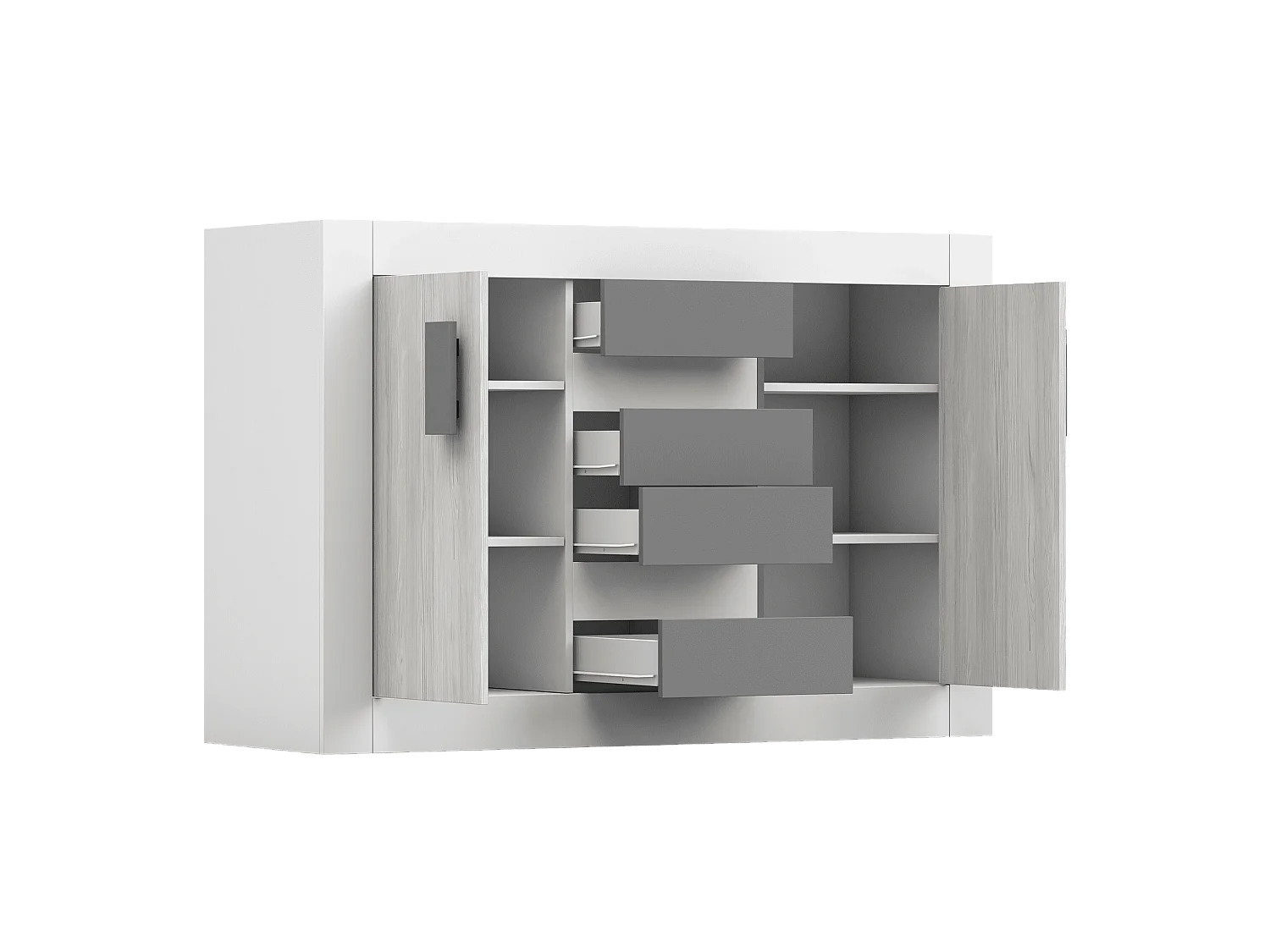 Commode Syllian Blanc - Kathult - Gris