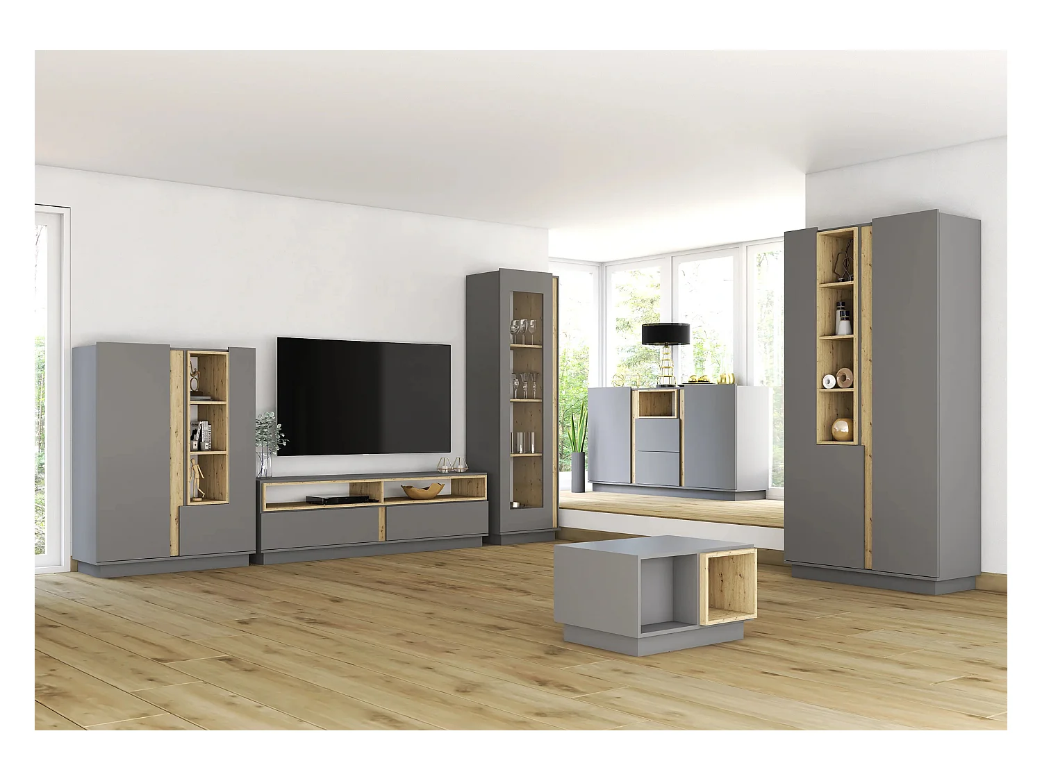 Buffet Orien 180 cm - Gris