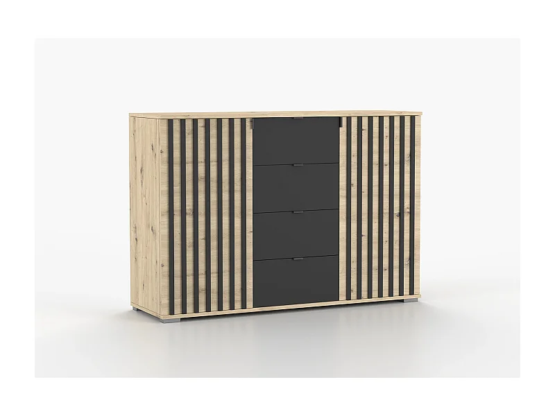 Buffet - Commode Elio I 135 cm - Artisan - Noir