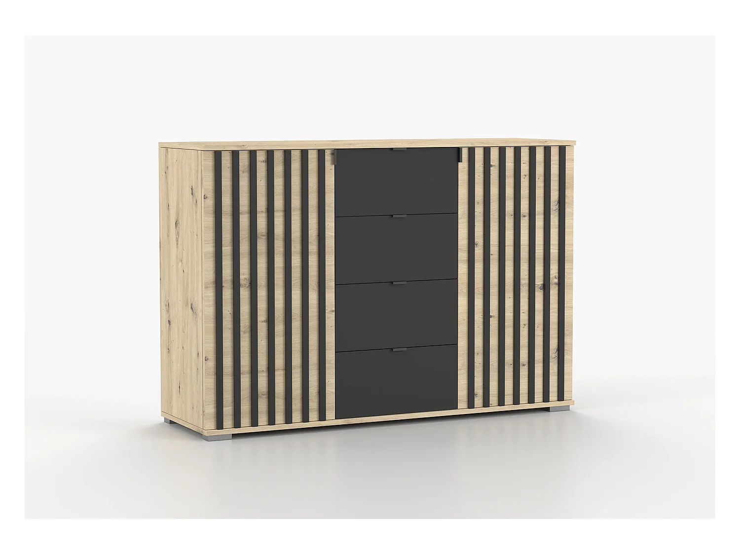 Buffet - Commode Elio I 135 cm - Artisan - Noir