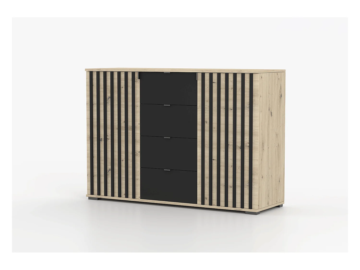 Buffet - Commode Elio I 135 cm - Artisan - Noir