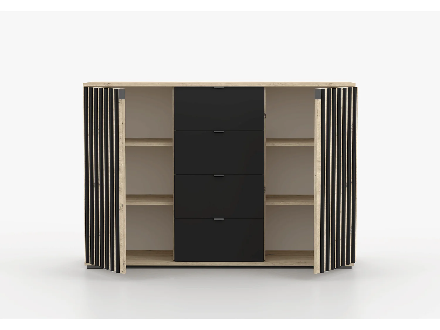 Buffet - Commode Elio I 135 cm - Artisan - Noir