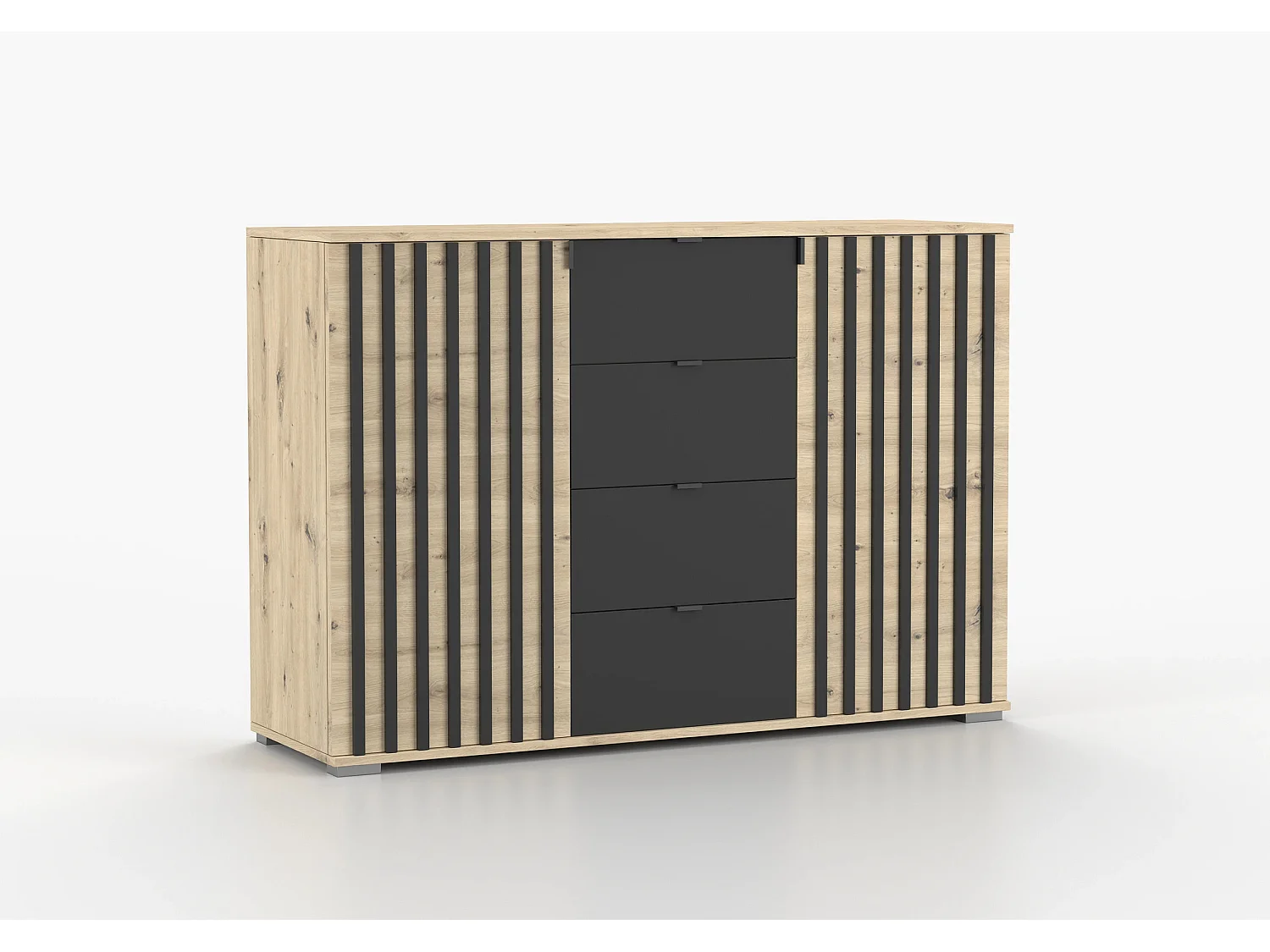 Buffet - Commode Elio I 135 cm - Artisan - Noir