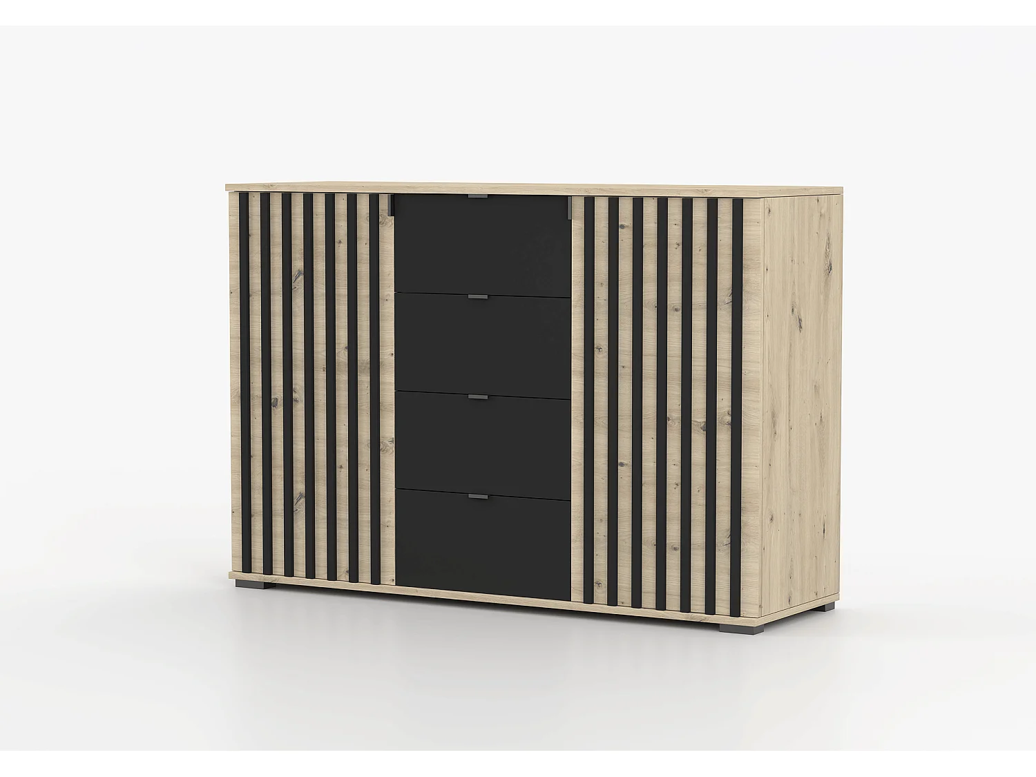 Buffet - Commode Elio I 135 cm - Artisan - Noir