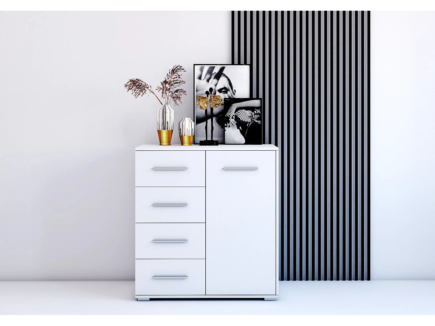 Commode Ilario mini 90 cm - Blanc