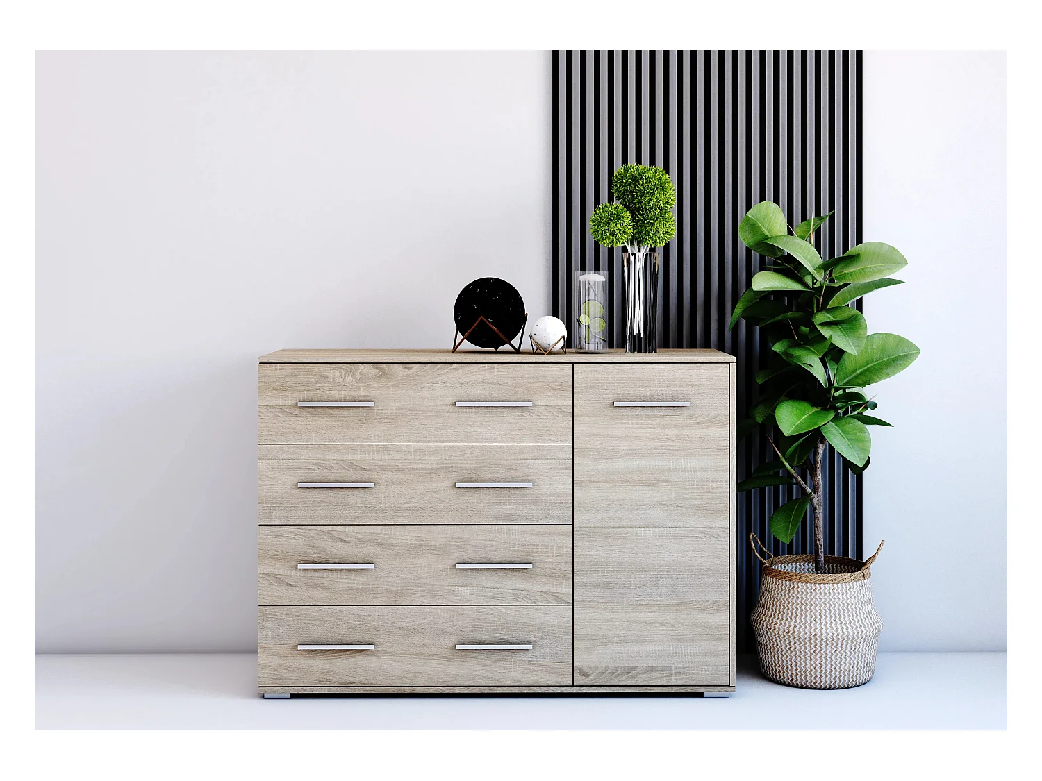 Commode Ilario II 135 cm - Chêne