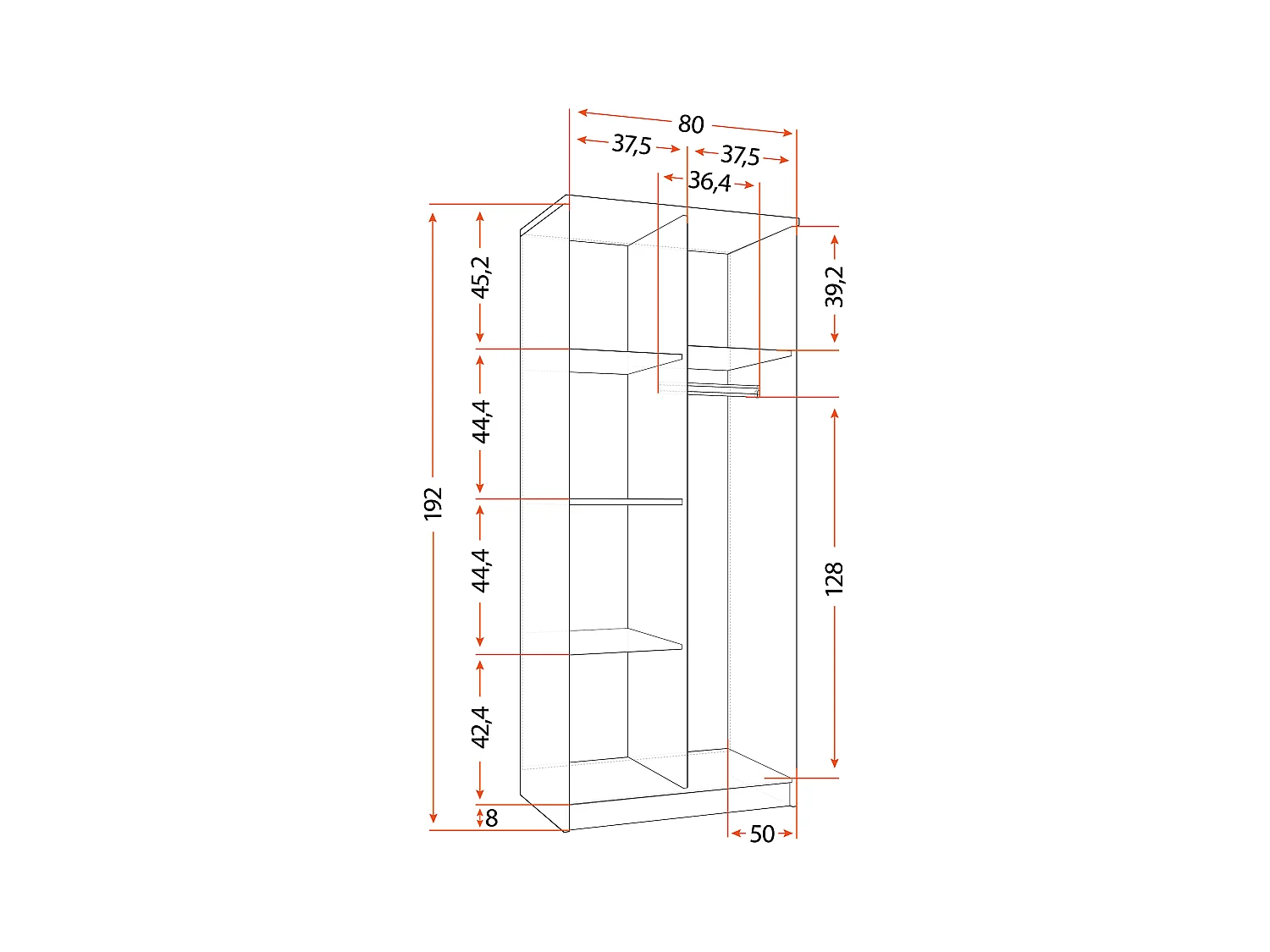 Armoire Élthia 80 cm - Vert