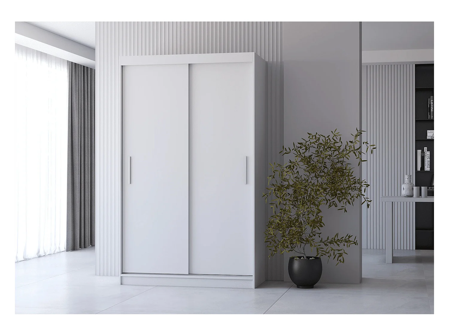 Armoire Yvaé 120 cm - Blanc