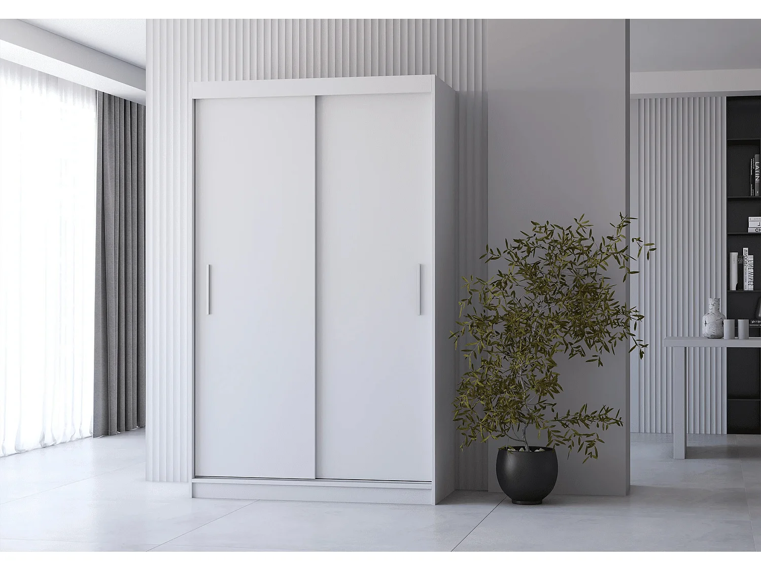 Armoire Yvaé 120 cm - Blanc