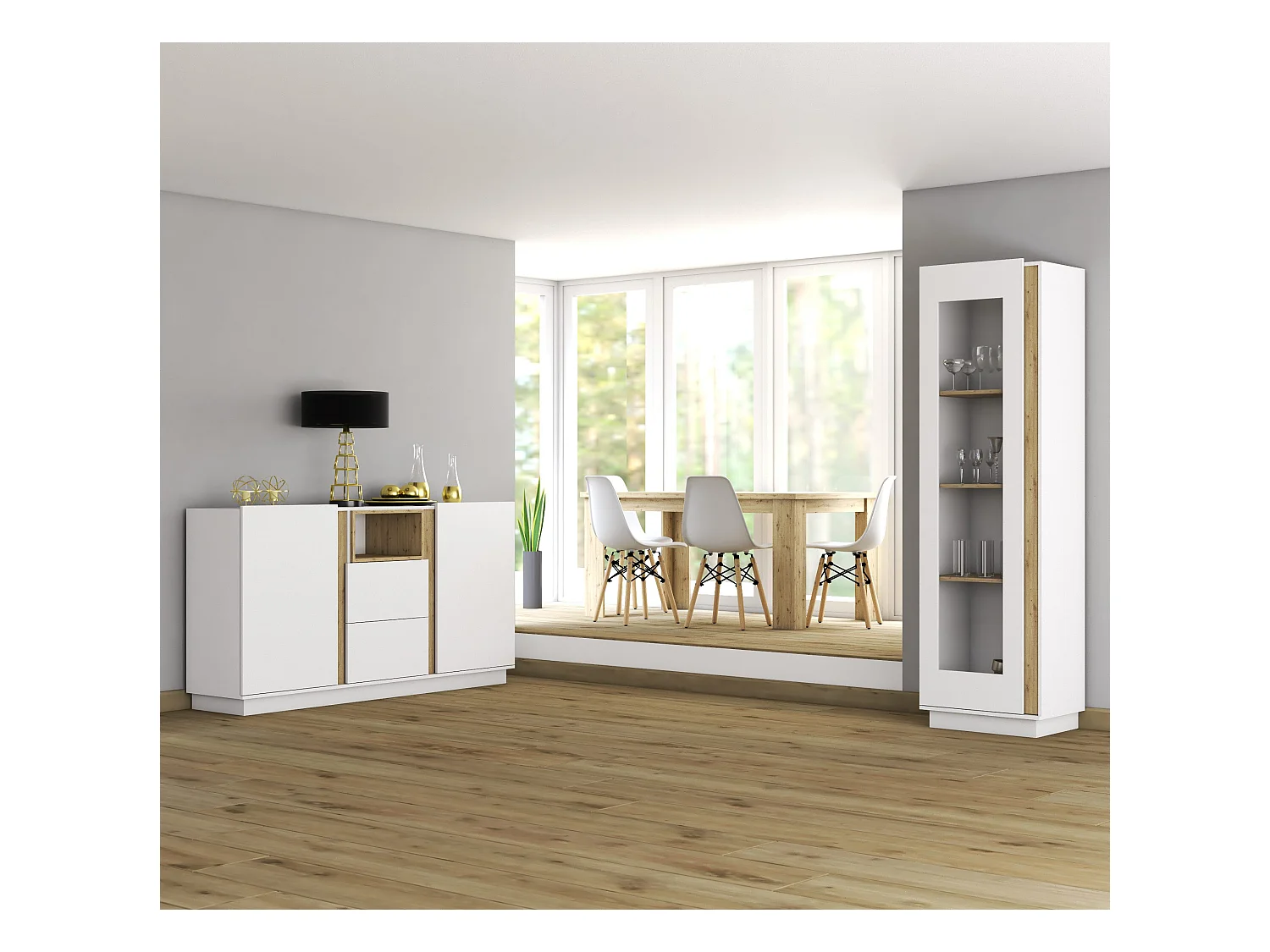 Buffet Orien 180 cm - Blanc