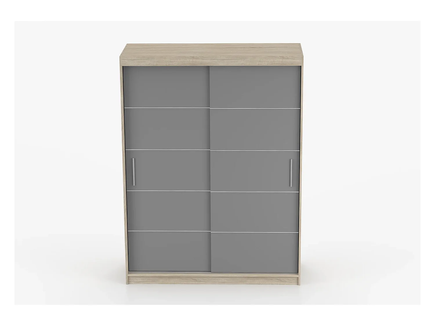 Armoire Aliona 150 cm - Chêne - Gris