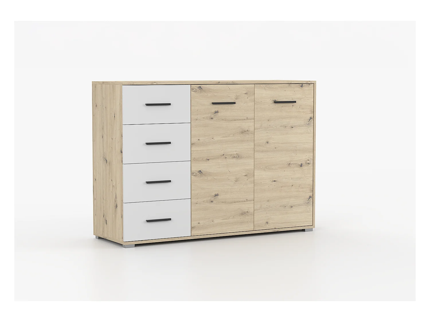Buffet - Commode Taig 135 cm Artisan - Blanc
