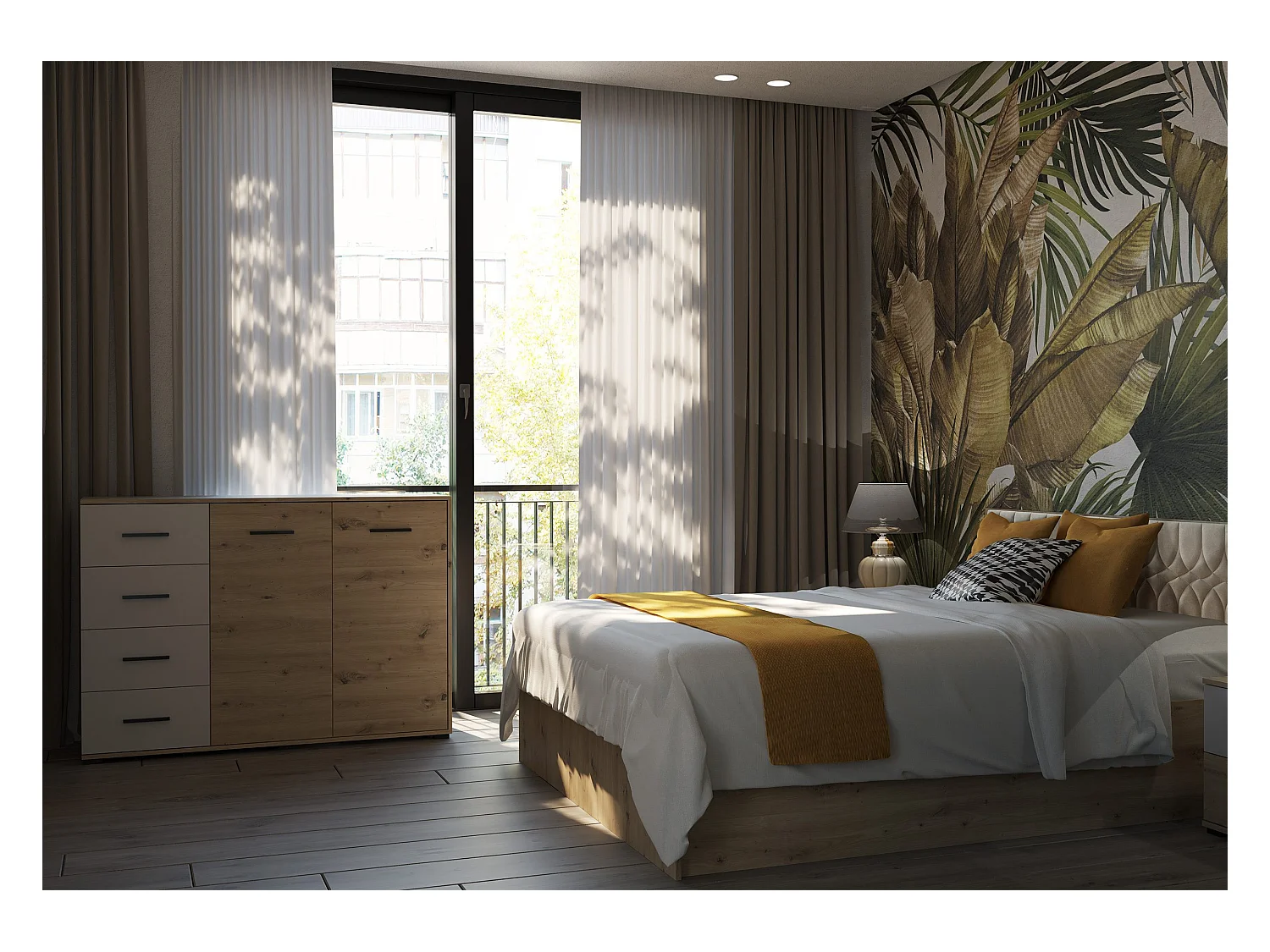 Buffet - Commode Taig 135 cm Artisan - Blanc