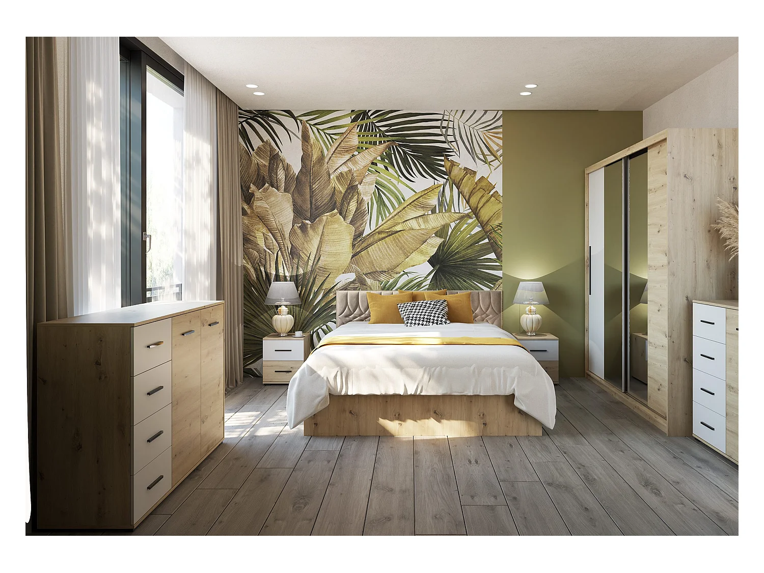 Buffet - Commode Taig 135 cm Artisan - Blanc