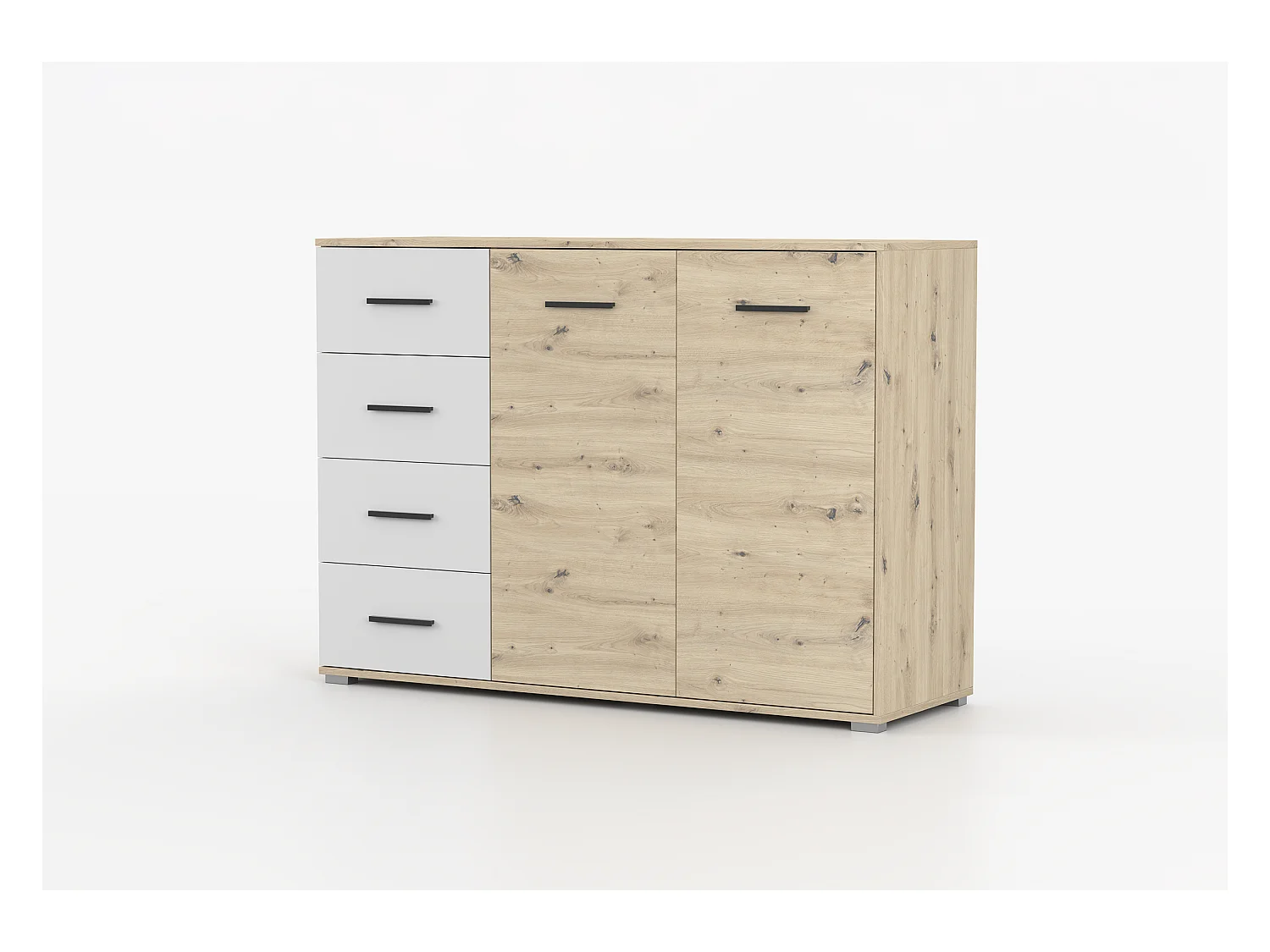Buffet - Commode Taig 135 cm Artisan - Blanc
