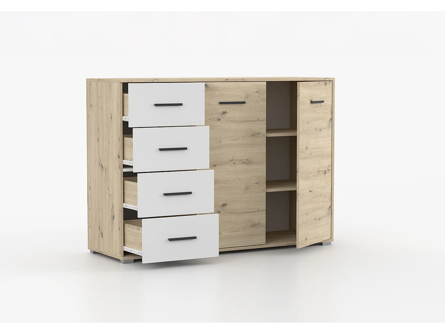 Buffet - Commode Taig 135 cm Artisan - Blanc