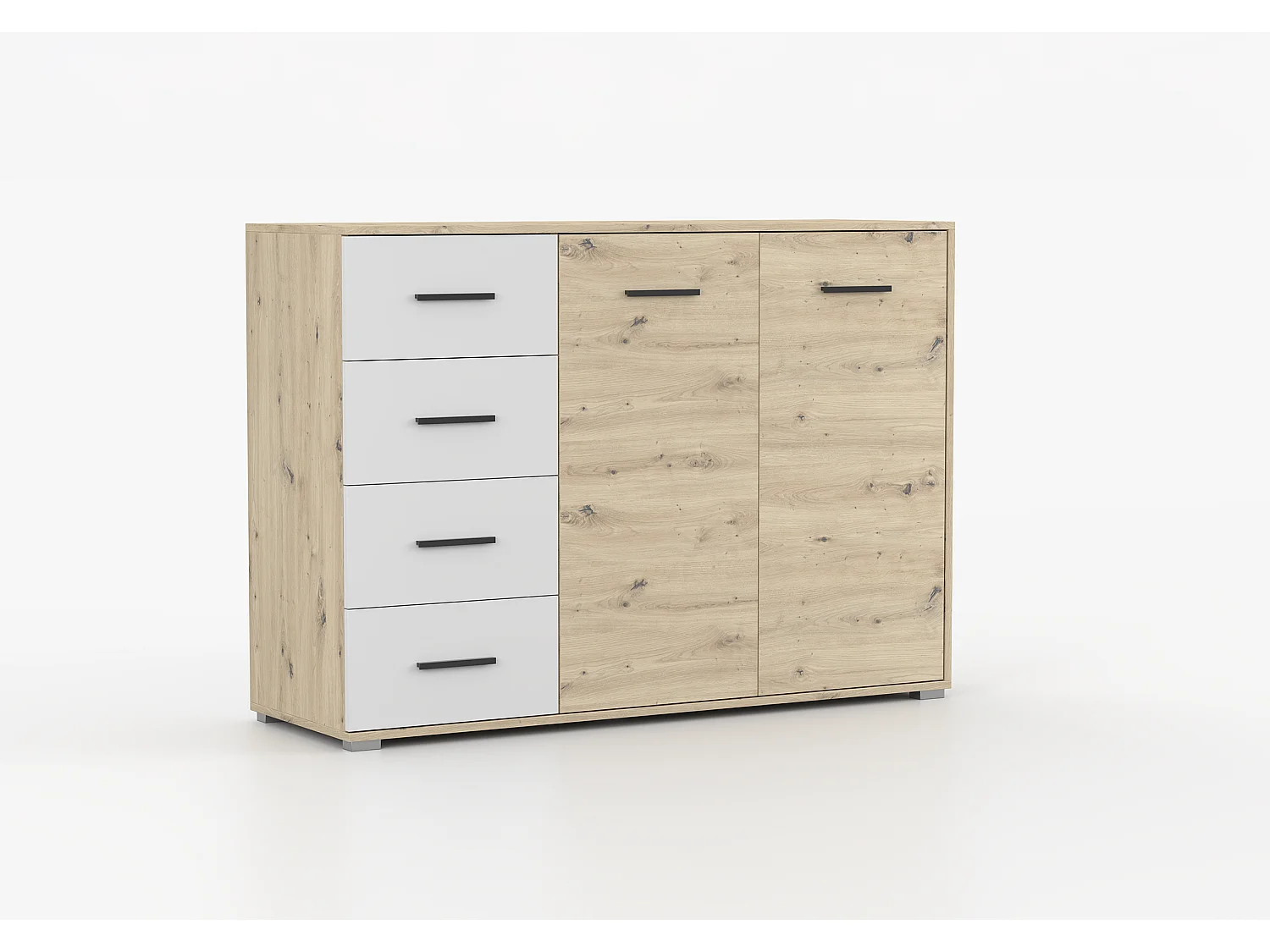 Buffet - Commode Taig 135 cm Artisan - Blanc