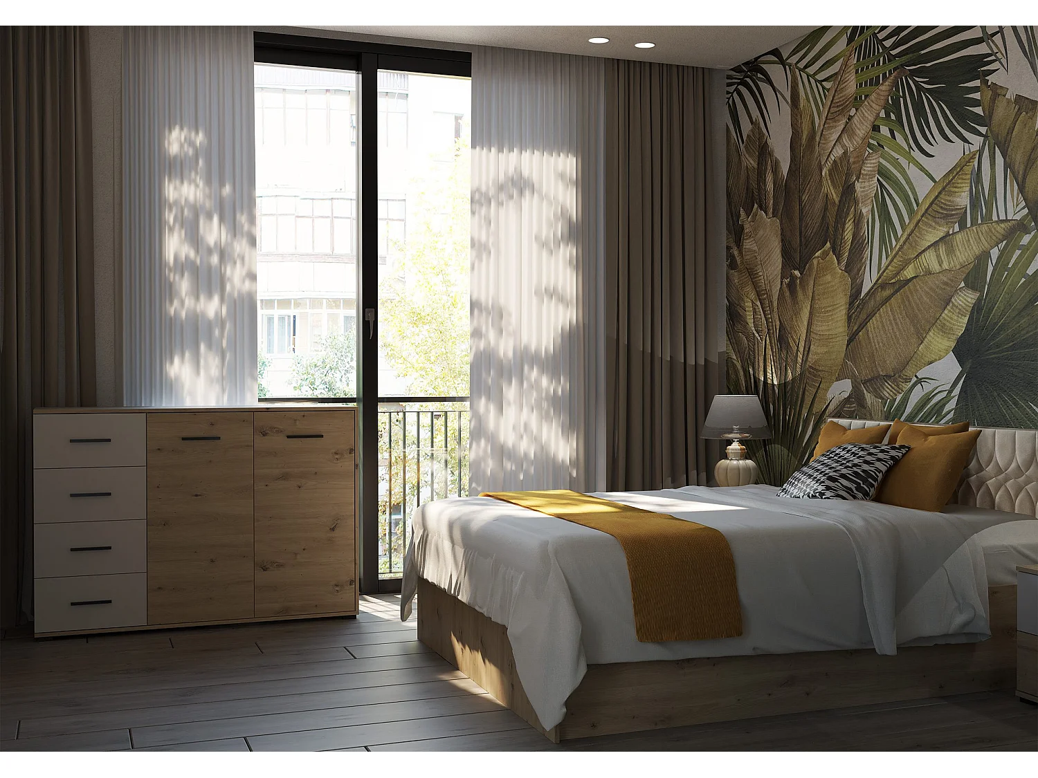 Buffet - Commode Taig 135 cm Artisan - Blanc