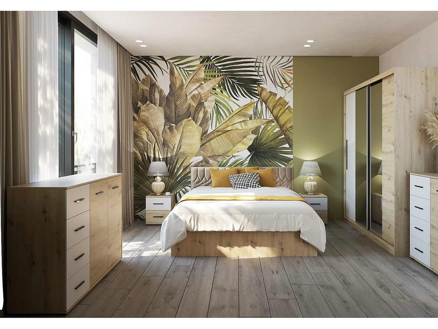 Buffet - Commode Taig 135 cm Artisan - Blanc