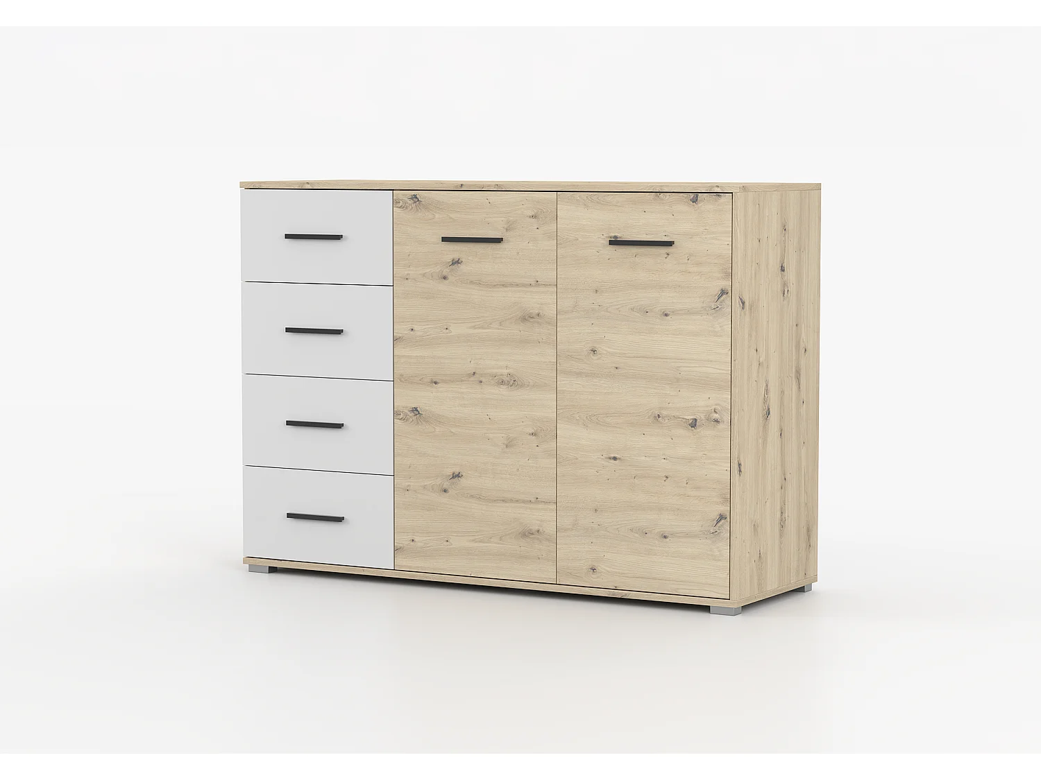 Buffet - Commode Taig 135 cm Artisan - Blanc