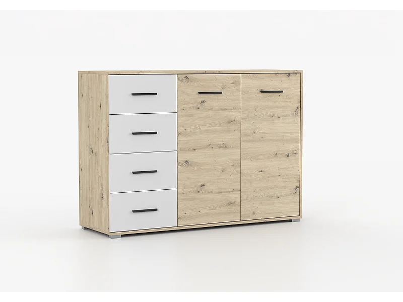 Buffet - Commode Taig 135 cm Artisan - Blanc