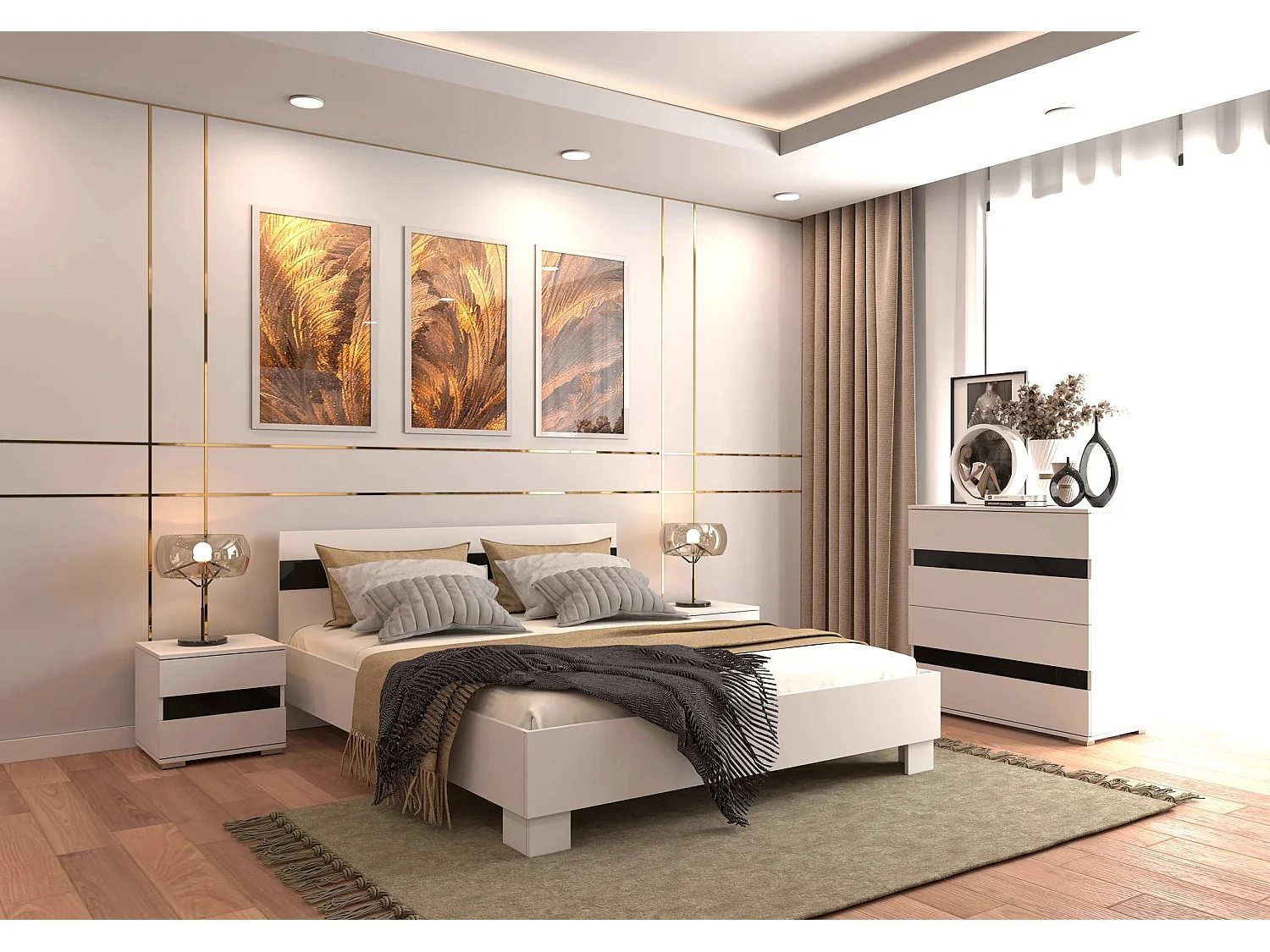 Commode Theon 90 cm Blanc