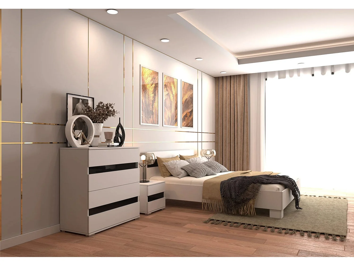 Commode Theon 90 cm Blanc