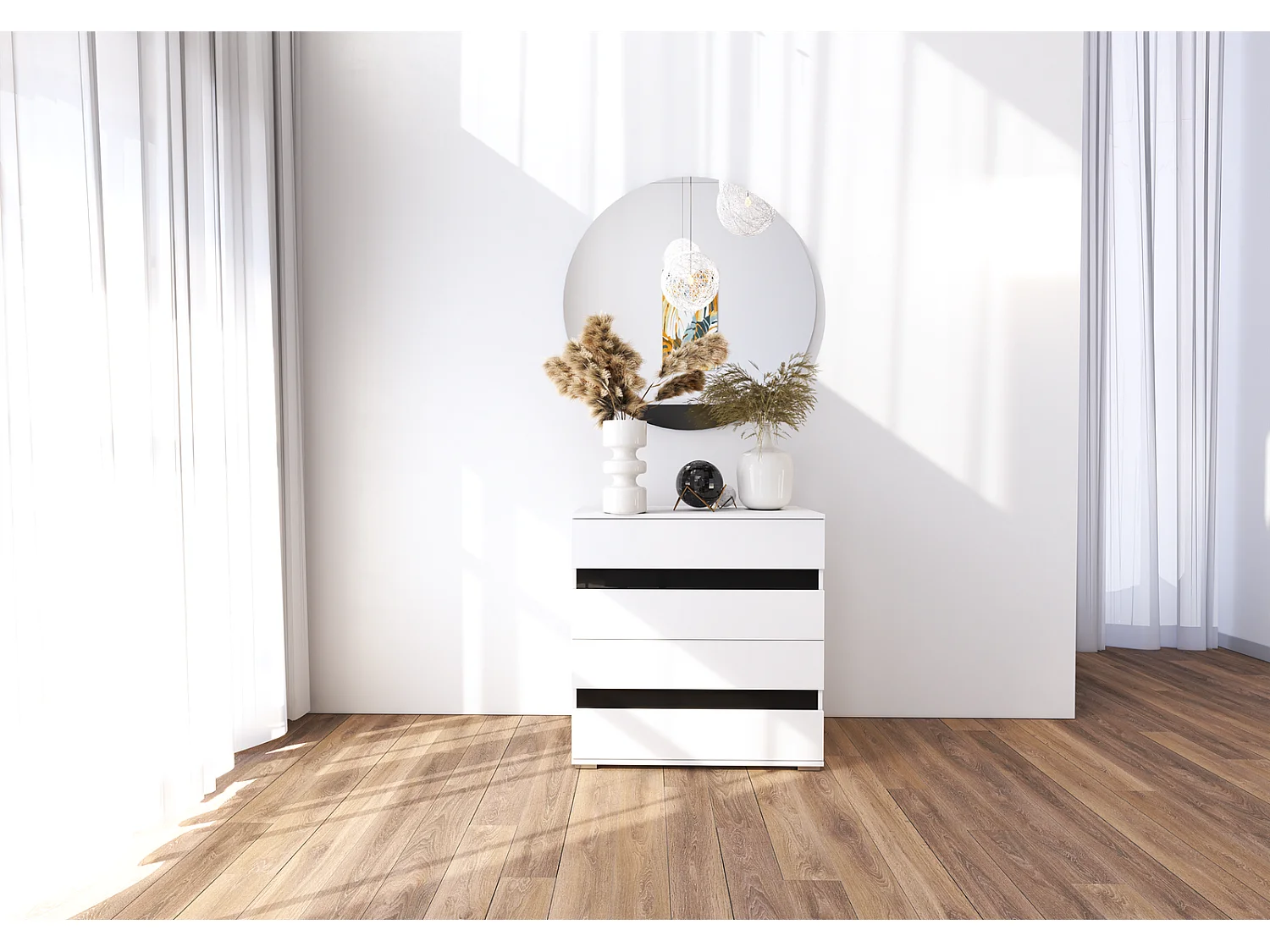 Commode Theon 90 cm Blanc