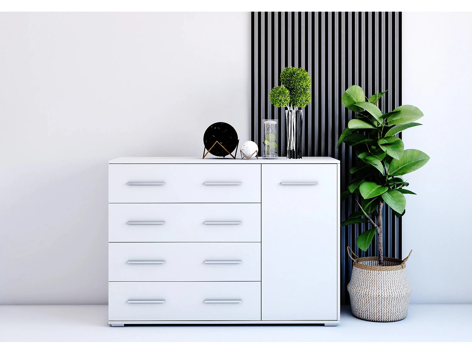 Commode Ilario II 135 cm - Blanc