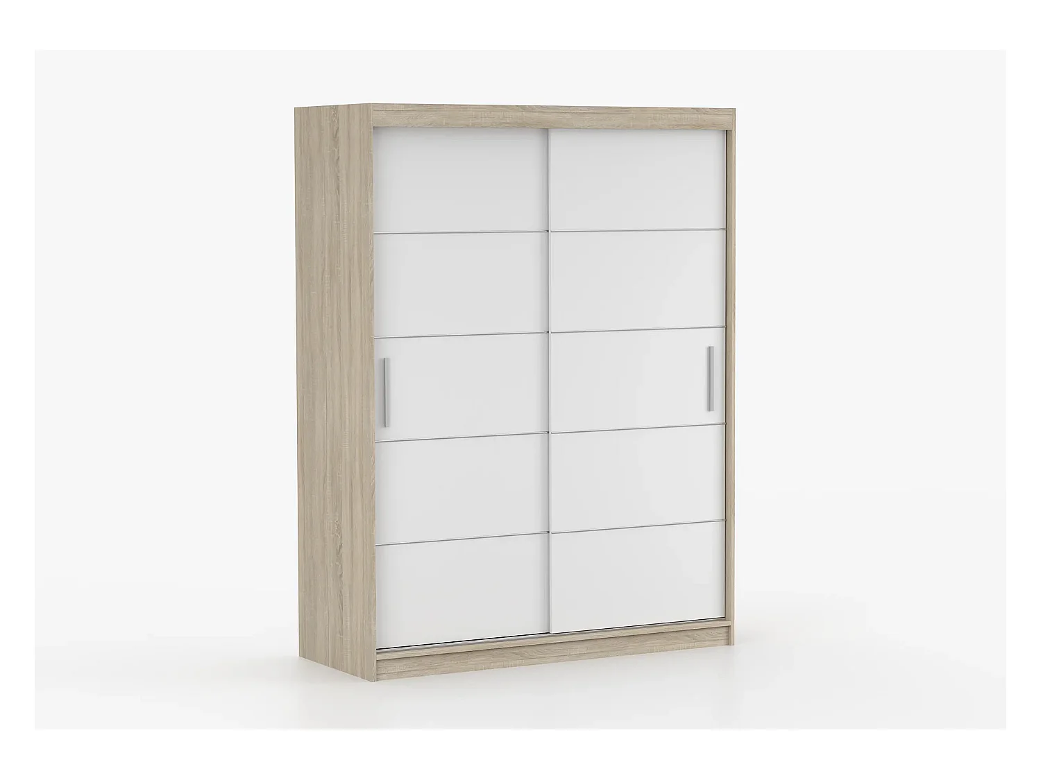 Armoire Aliona 150 cm - Chêne - Blanc