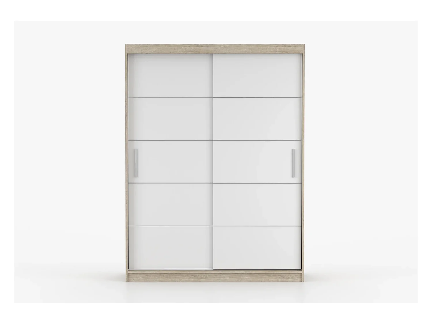 Armoire Aliona 150 cm - Chêne - Blanc