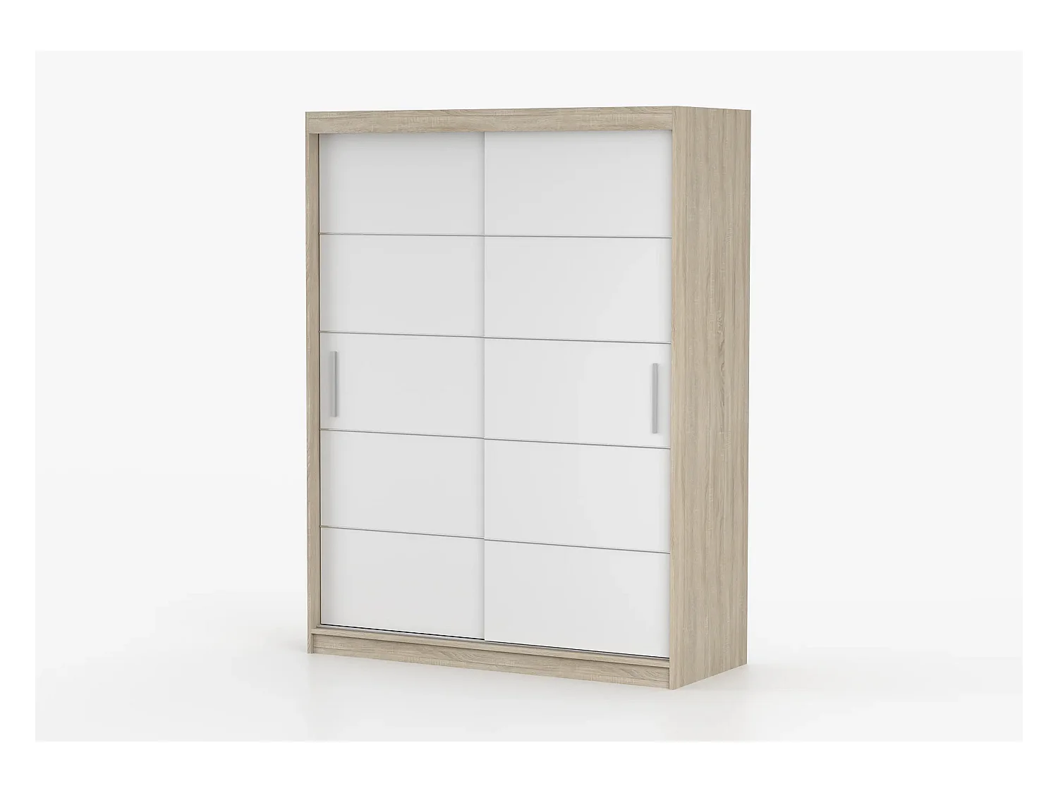 Armoire Aliona 150 cm - Chêne - Blanc