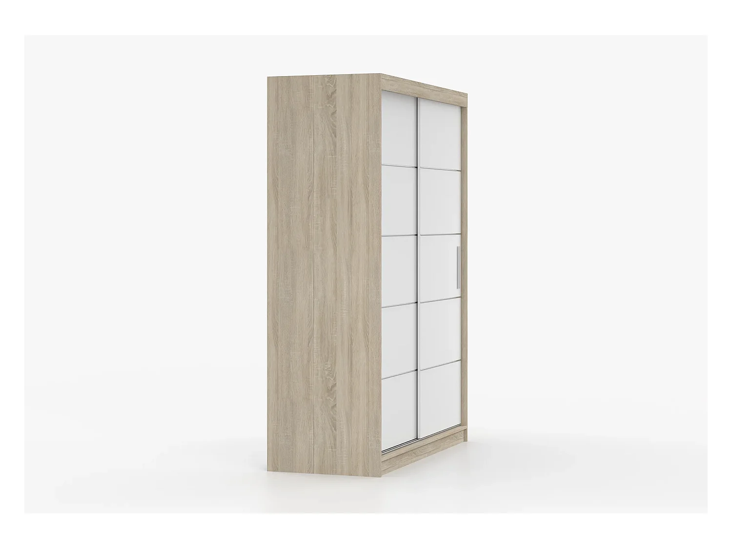 Armoire Aliona 150 cm - Chêne - Blanc