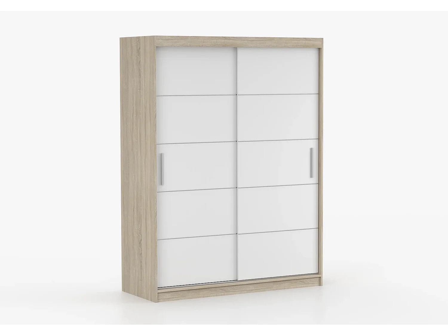 Armoire Aliona 150 cm - Chêne - Blanc