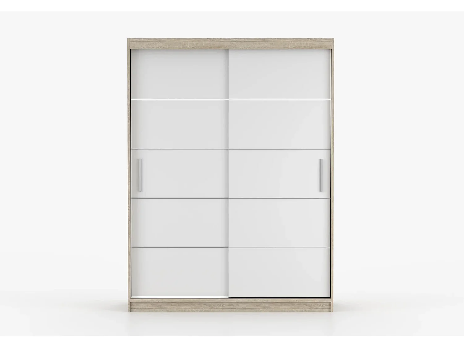 Armoire Aliona 150 cm - Chêne - Blanc