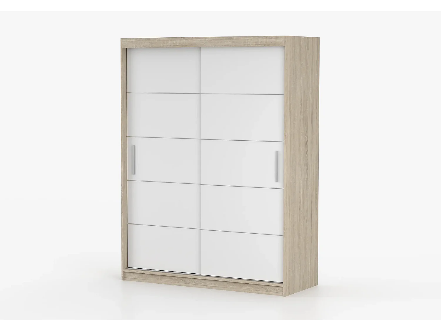 Armoire Aliona 150 cm - Chêne - Blanc