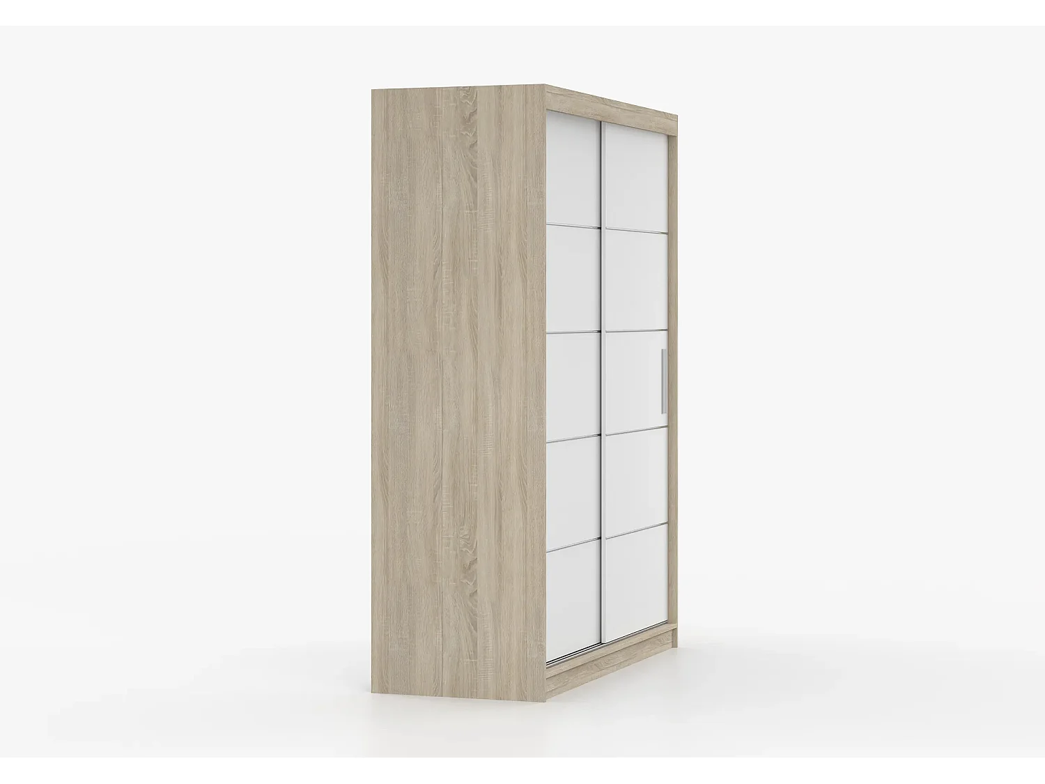 Armoire Aliona 150 cm - Chêne - Blanc