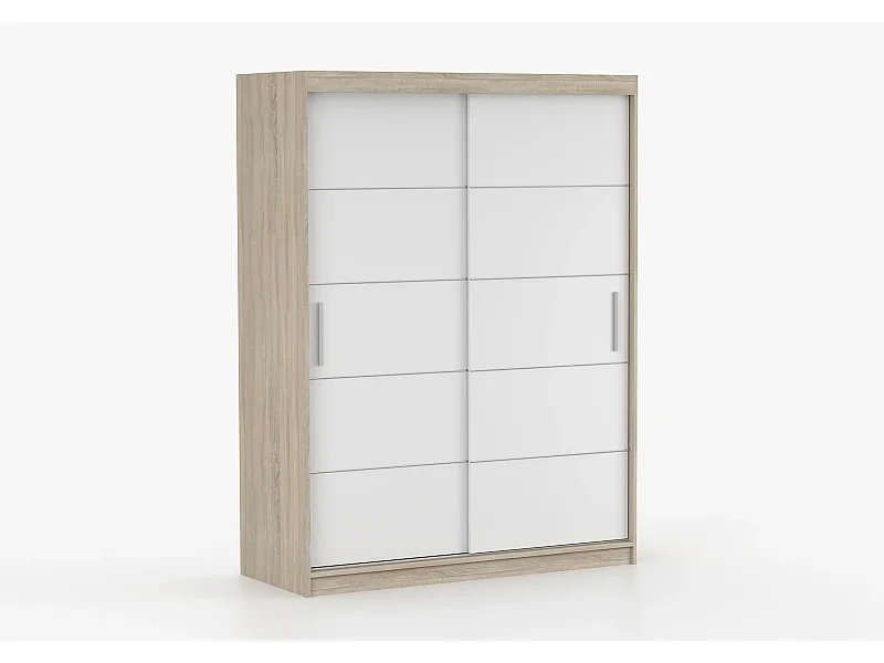 Armoire Aliona 150 cm - Chêne - Blanc