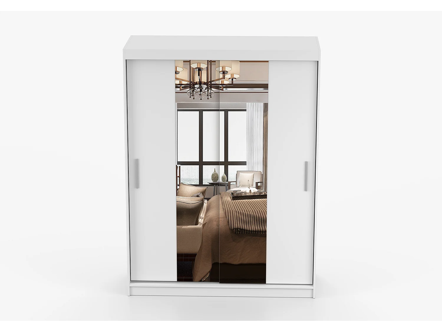 Armoire Aenora 150 cm avec miroir - Blanc