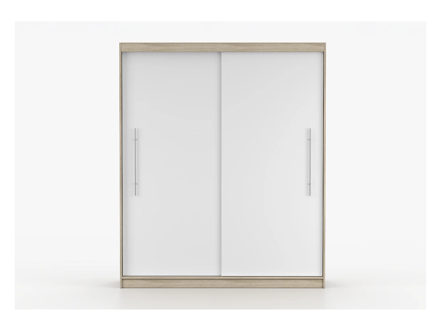 Armoire Miralys 203 cm - Chêne - Blanc
