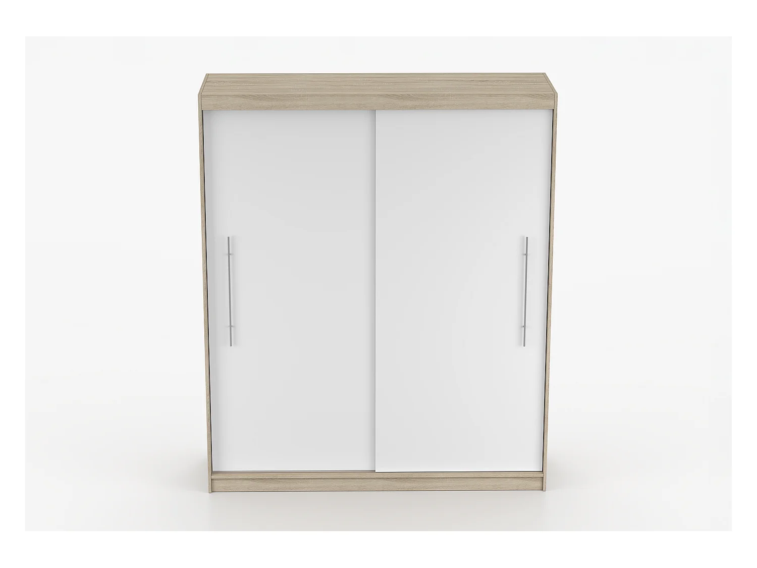 Armoire Miralys 203 cm - Chêne - Blanc
