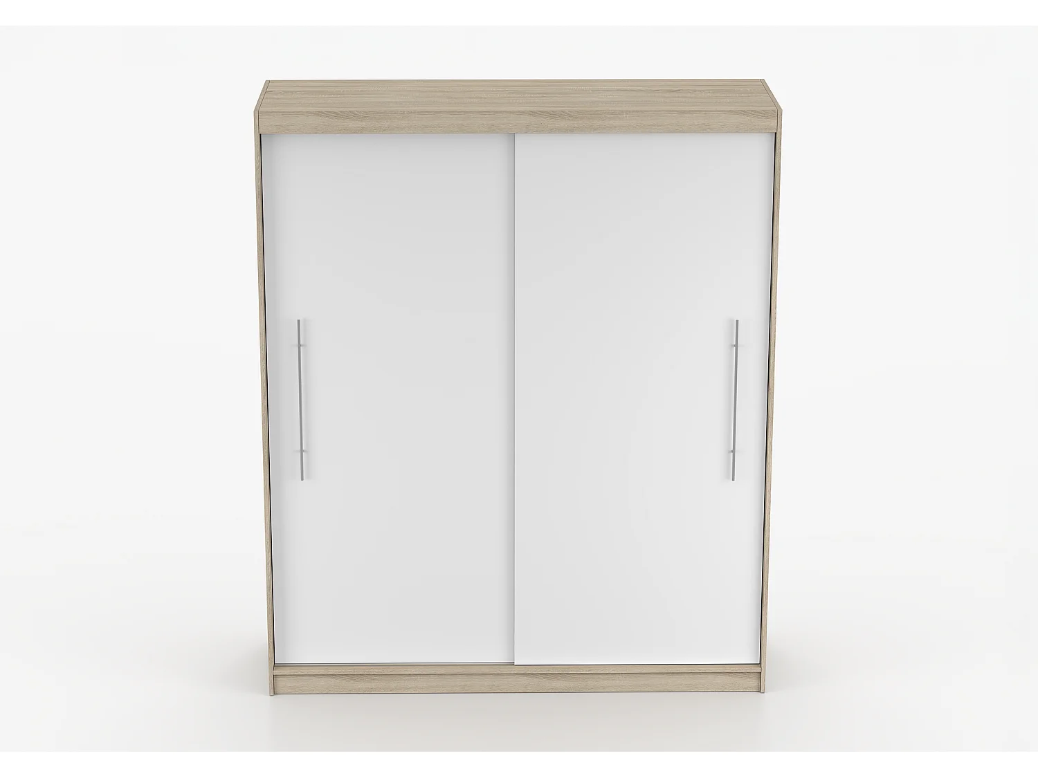 Armoire Miralys 203 cm - Chêne - Blanc