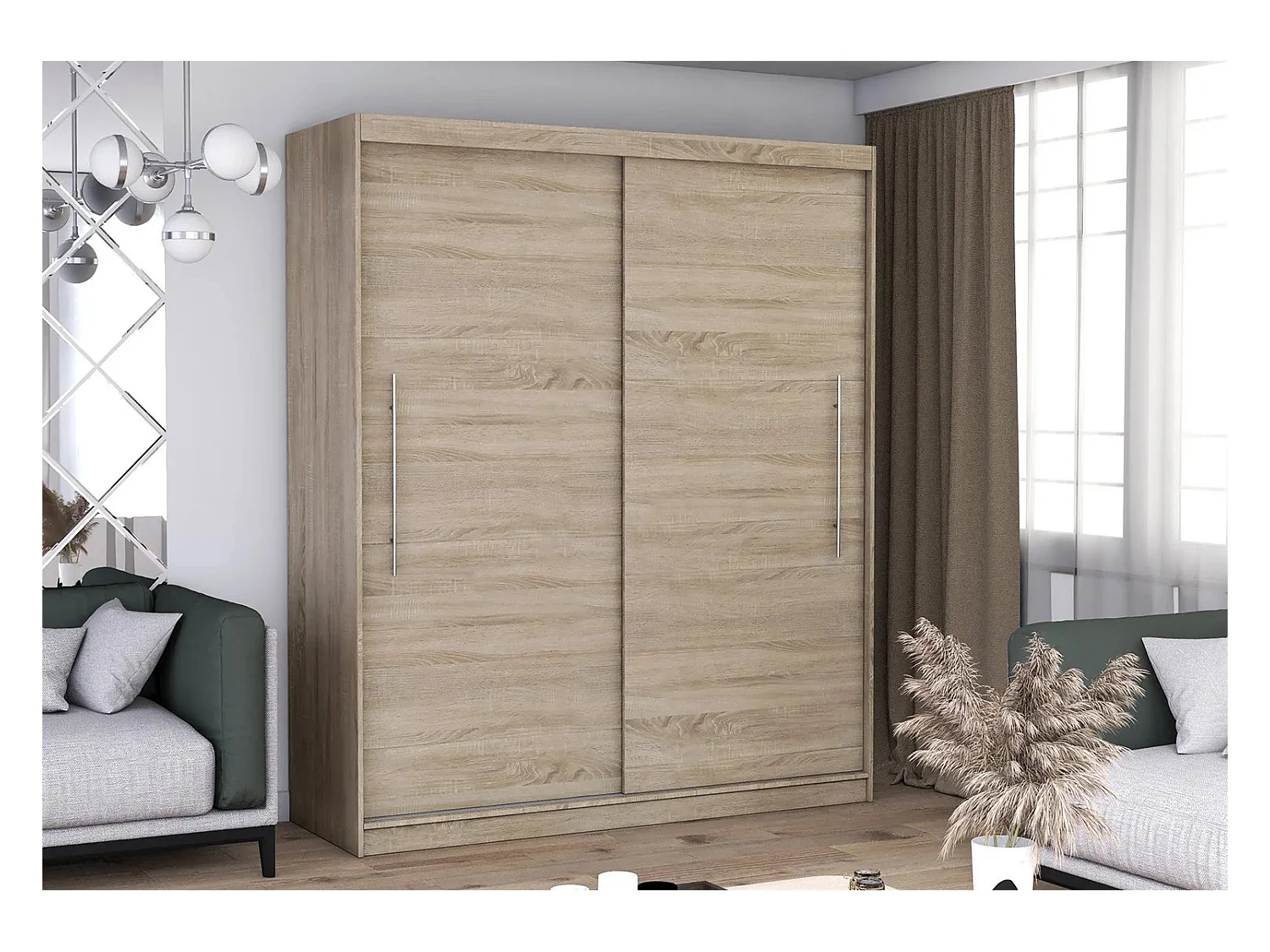 Armoire Miralys 203 cm - Chêne