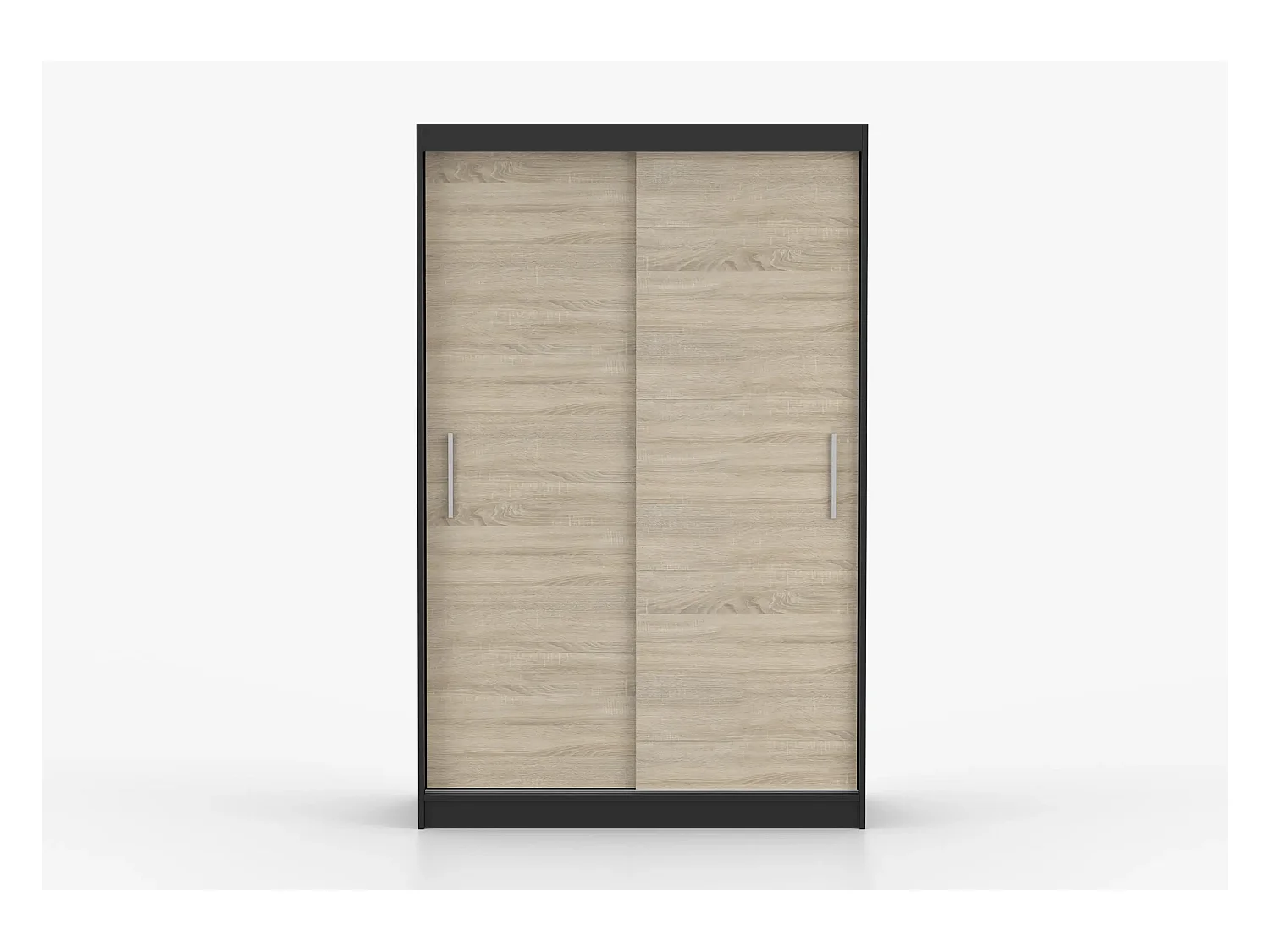 Armoire Yvaé 120 cm - Noir - Chêne
