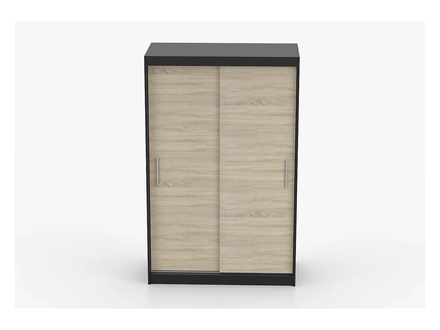 Armoire Yvaé 120 cm - Noir - Chêne