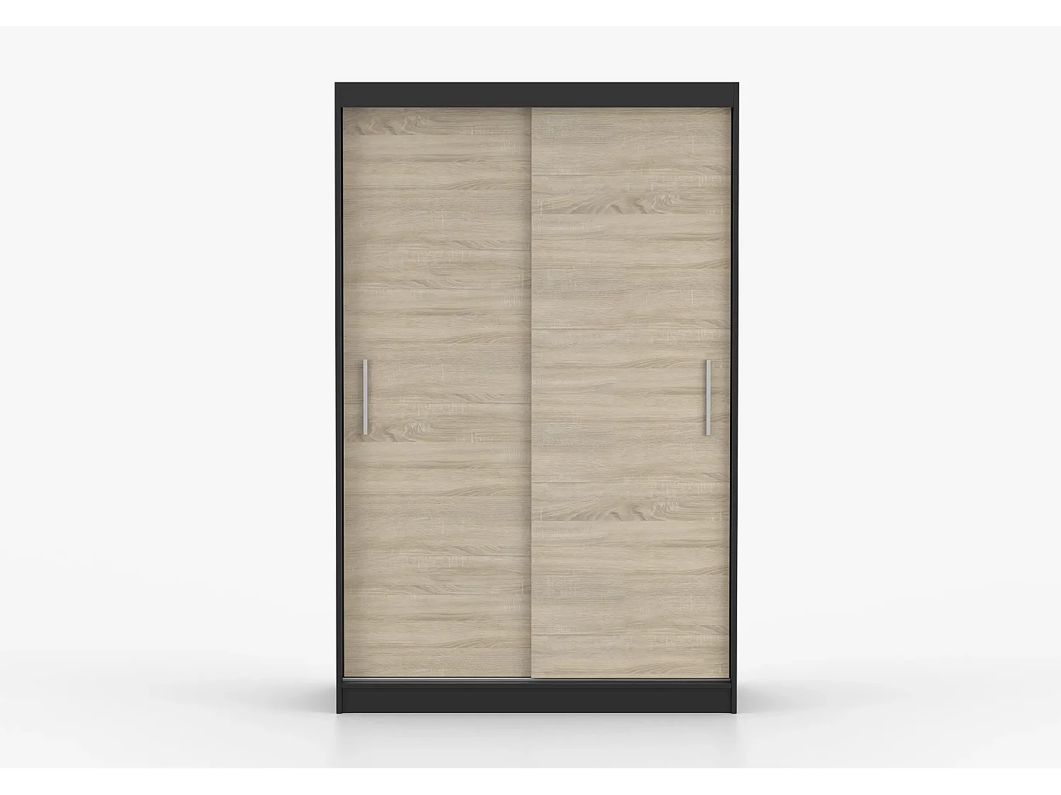 Armoire Yvaé 120 cm - Noir - Chêne